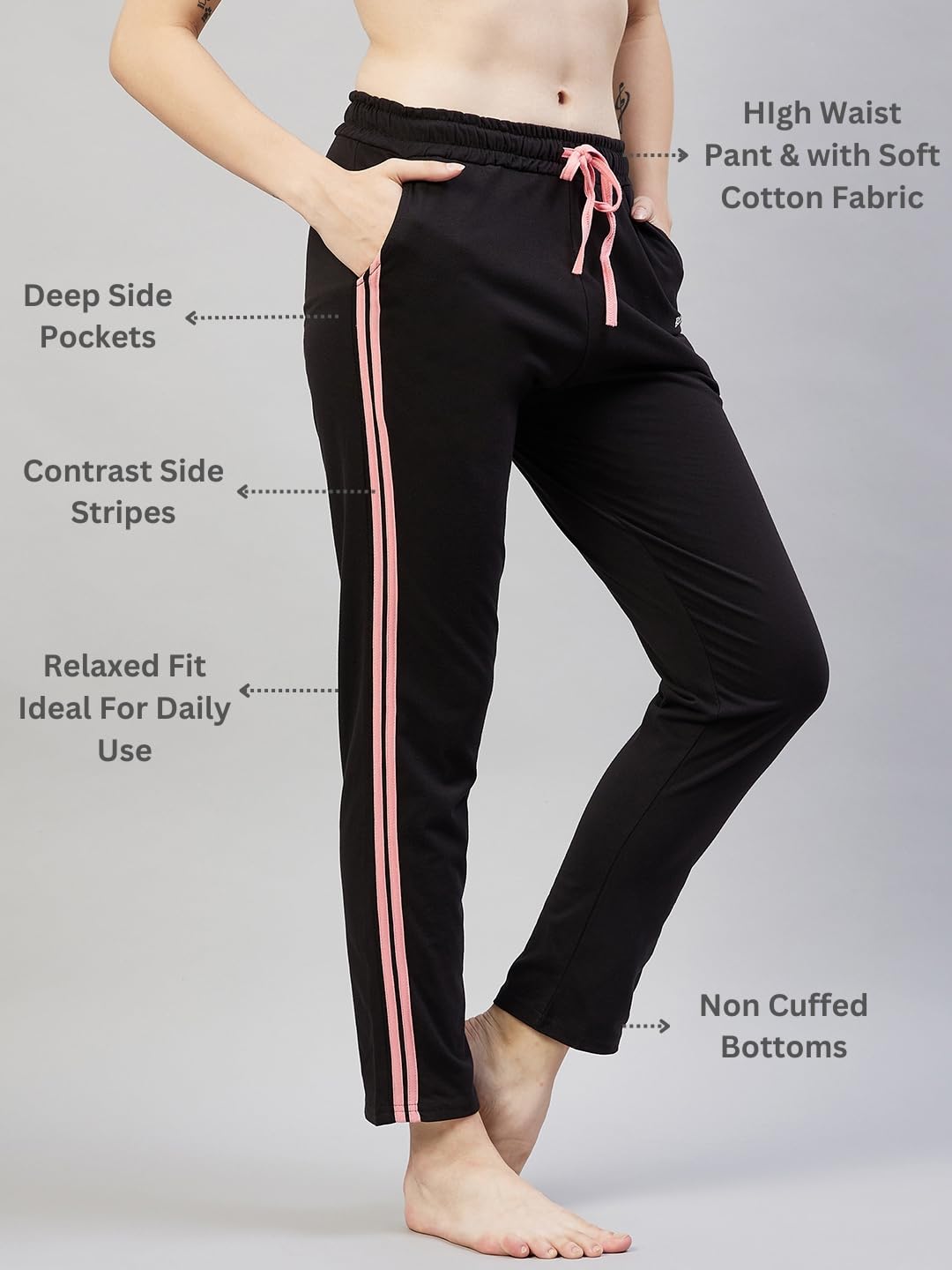 BLINKIN Cotton Striped Casual Pyjamas for Women - Image 3