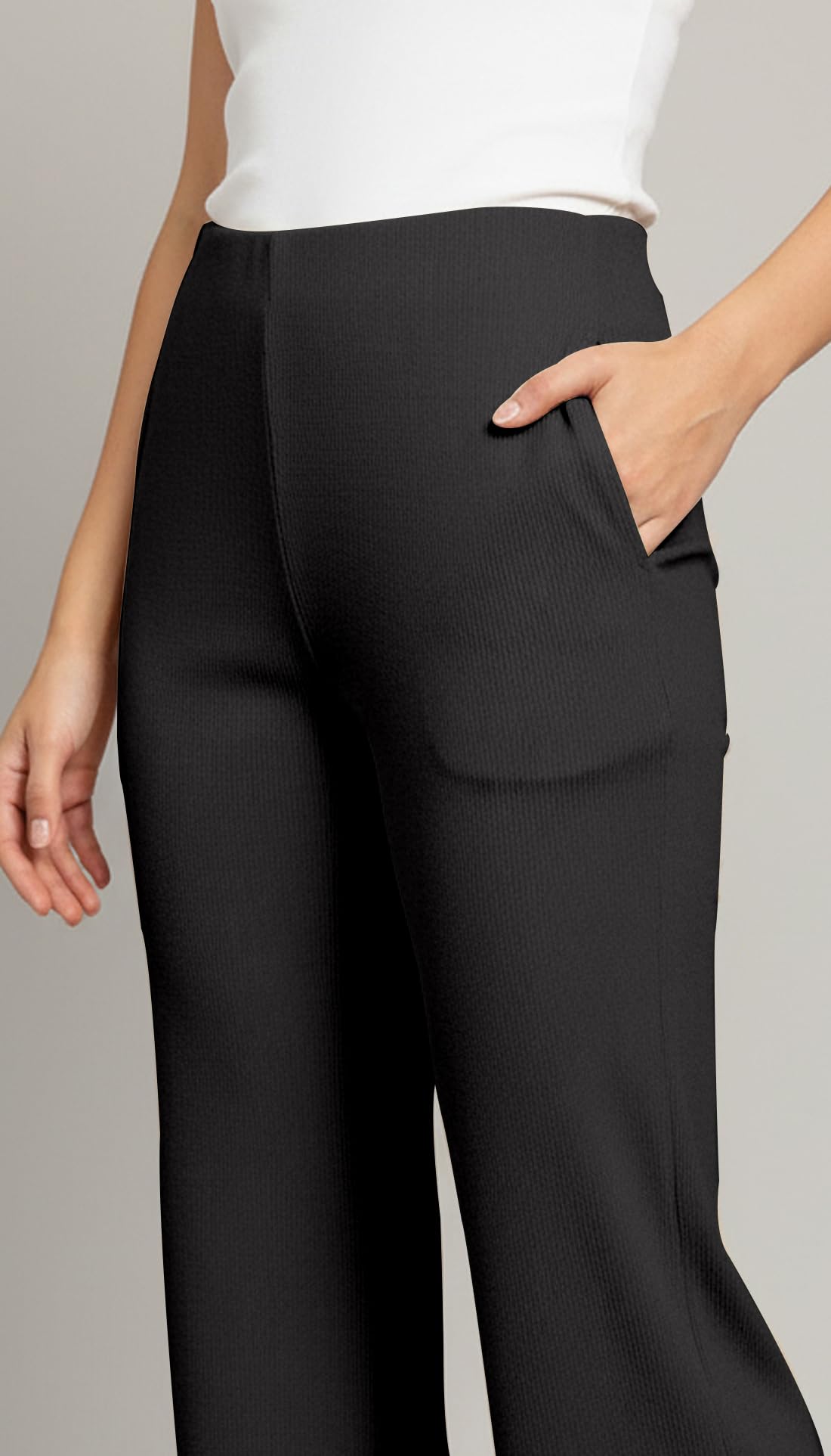 Mehrang High Waisted Wide Leg Trousers for Women - Image 4