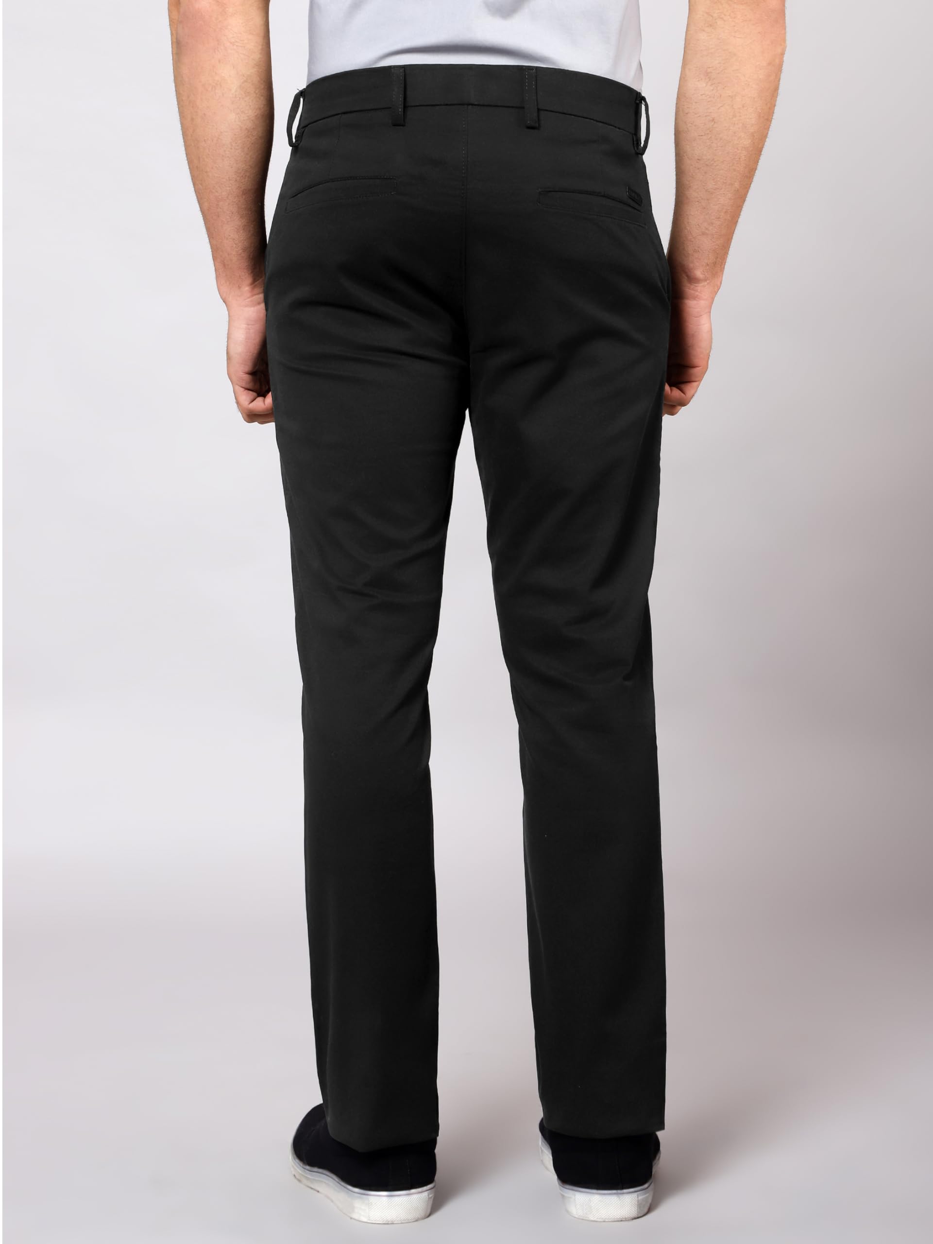 Beyoung Men's Classic Fit Chino Pants - Rich Black - Image 2