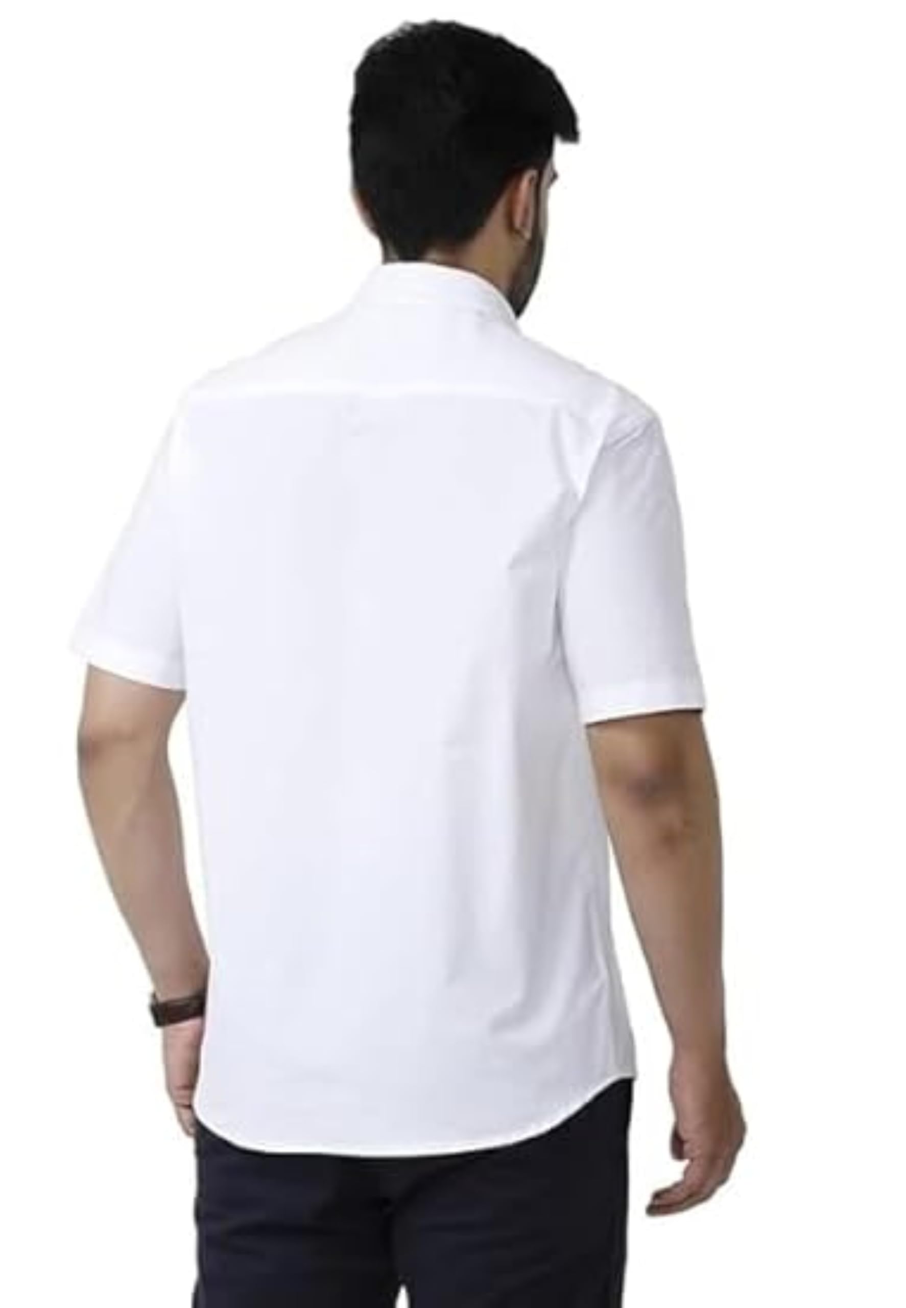 GarbGlide Men's Khadi Cotton Casual Shirt - White - Image 2