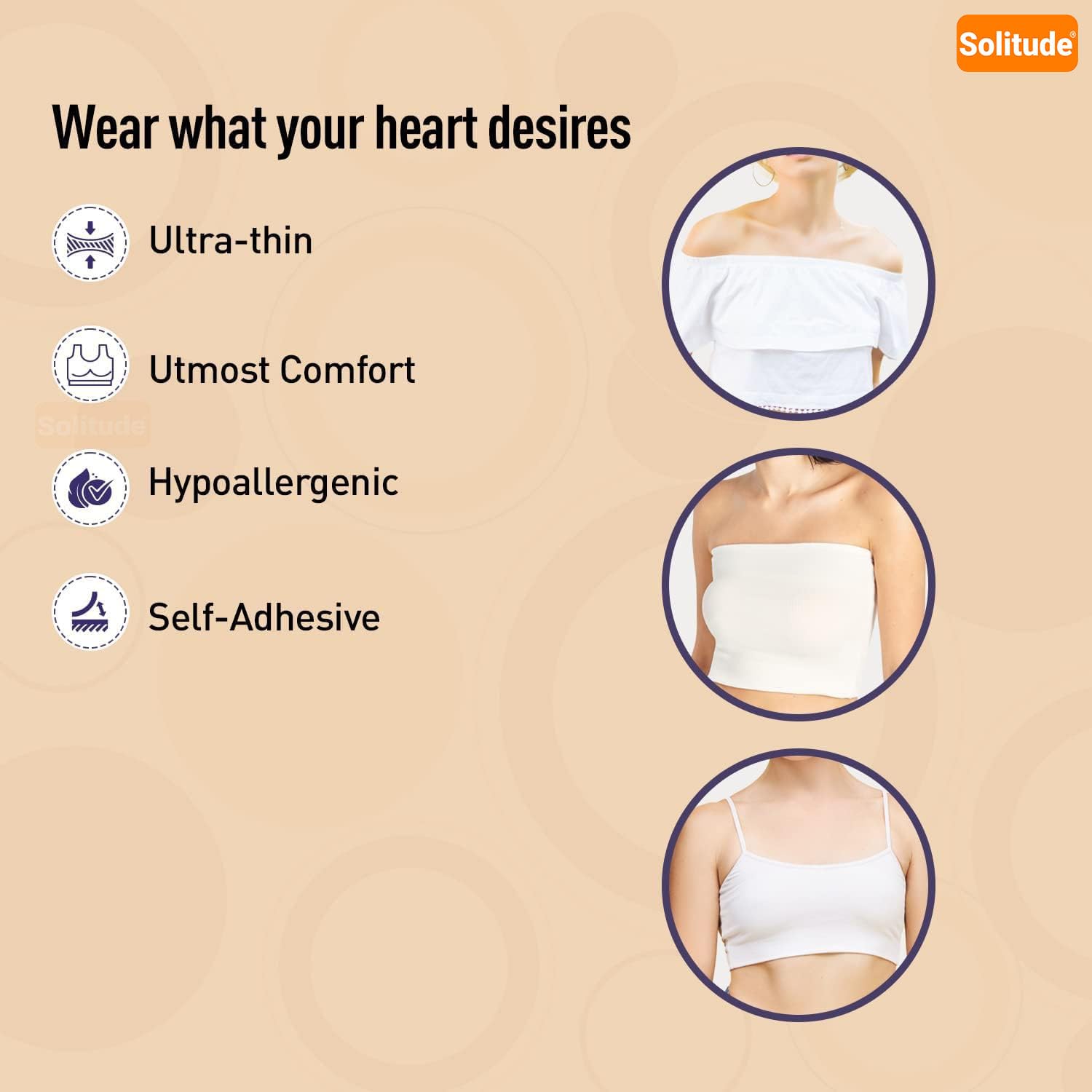 Solitude Reusable Nipple Covers for Women - Skin Color - Image 5