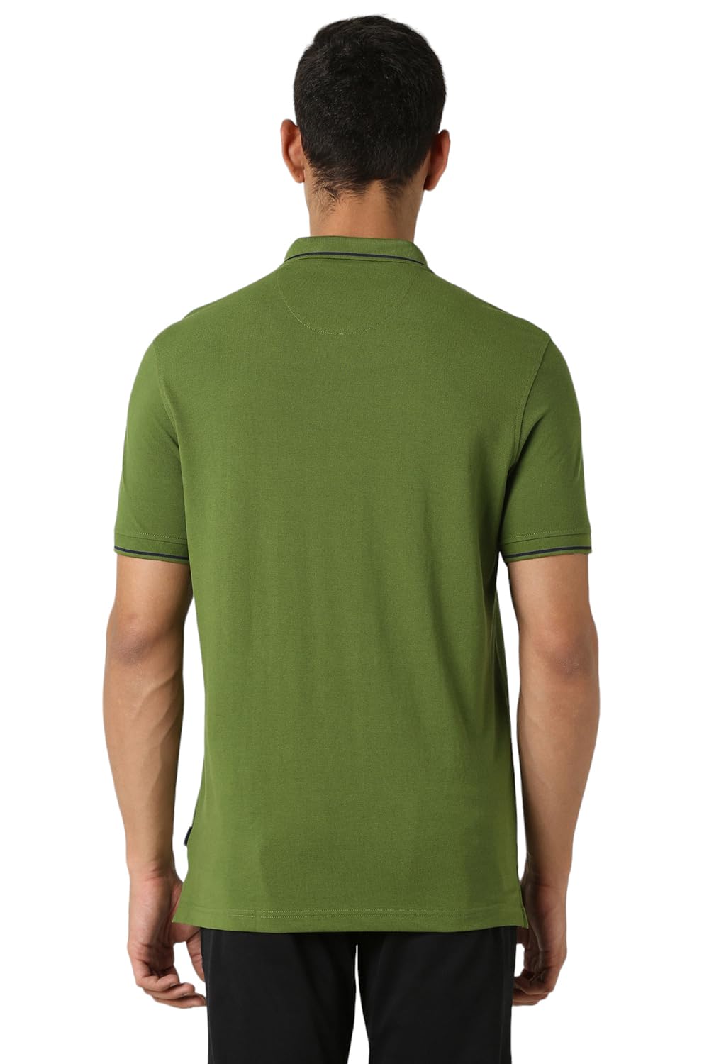 Van Heusen Men's Cotton Polo T-Shirt - Green - Image 5