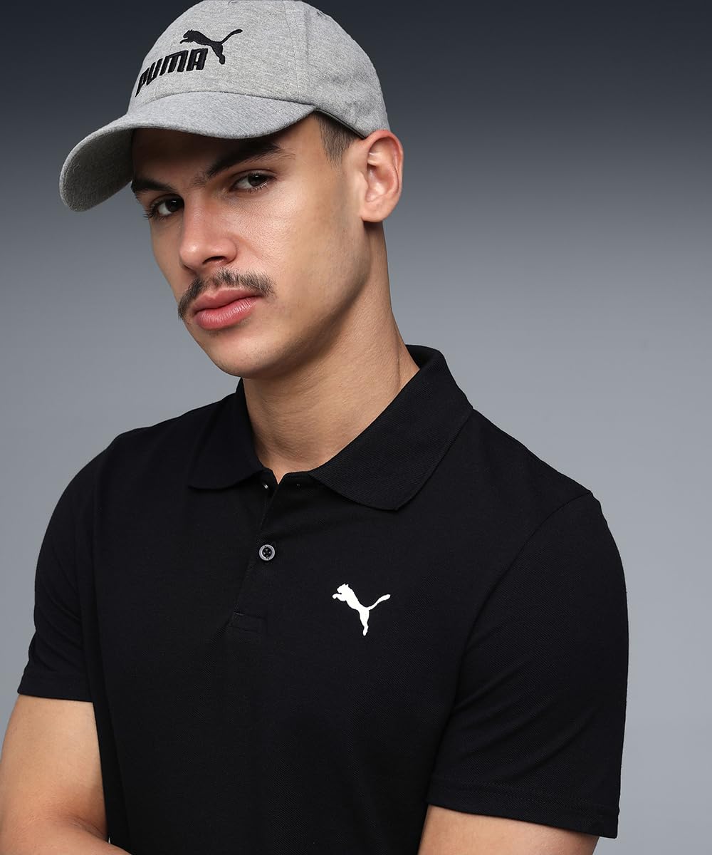 PUMA Men's Cotton Solid Slim Fit T-Shirt - Black - Image 2