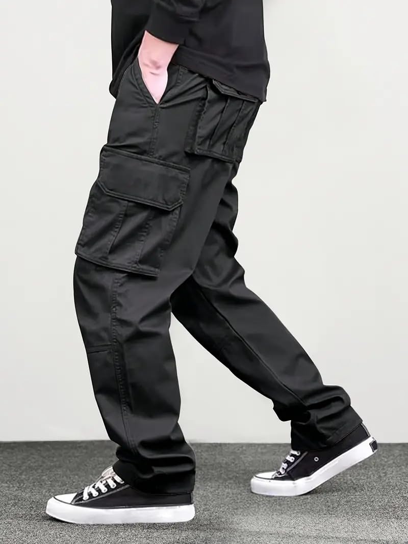 INKKR Men Cargo Pants - Black - Image 3