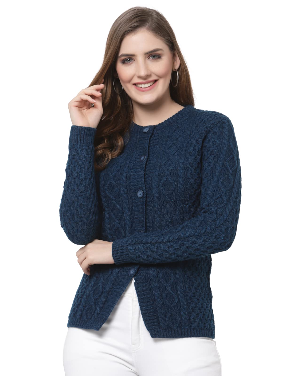 Kalt Women Cable Design Sweater