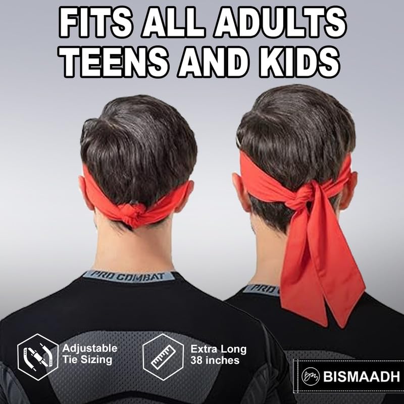 BISMAADH Sweat Wicking Tie Head Band - Image 5