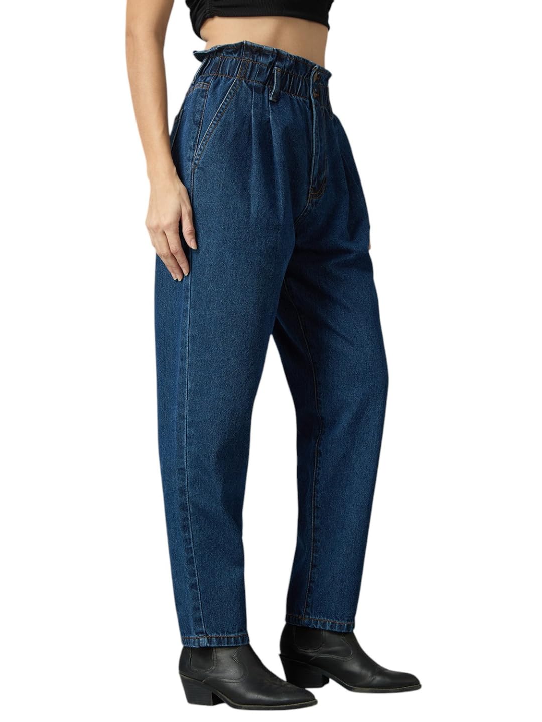 AKA Chic Tapered Fit Jeans for Women - Blue