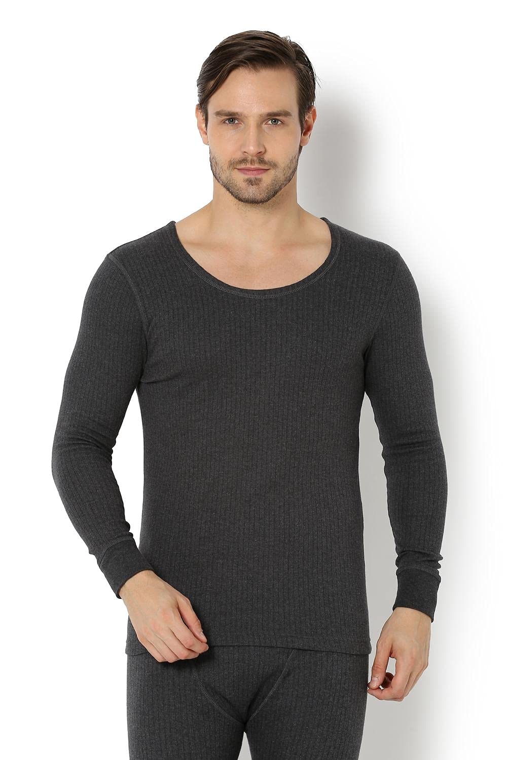 Van Heusen Men's Charcoal Melange Thermal Top