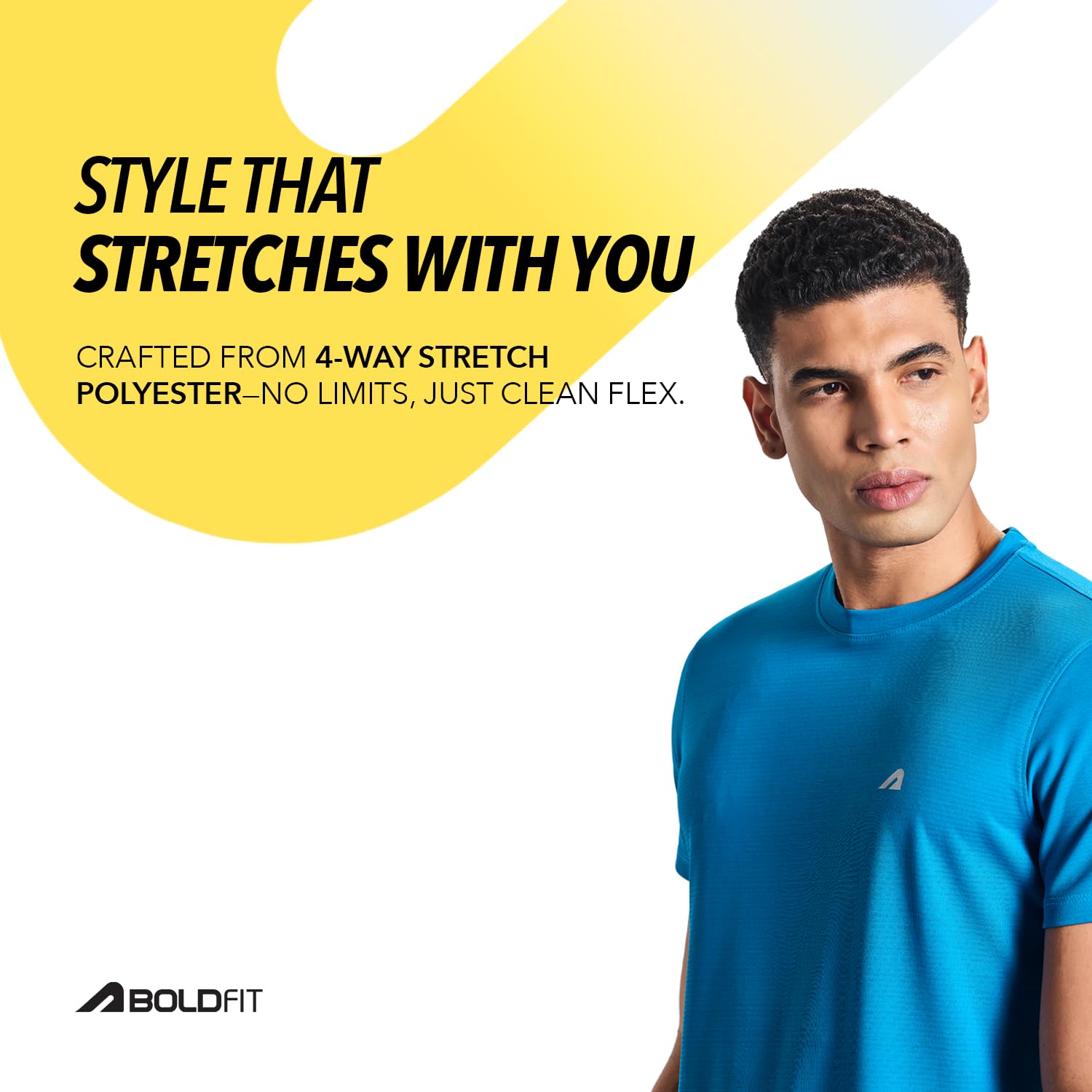 Boldfit Men's Polyester T-Shirt - Navy - Image 4