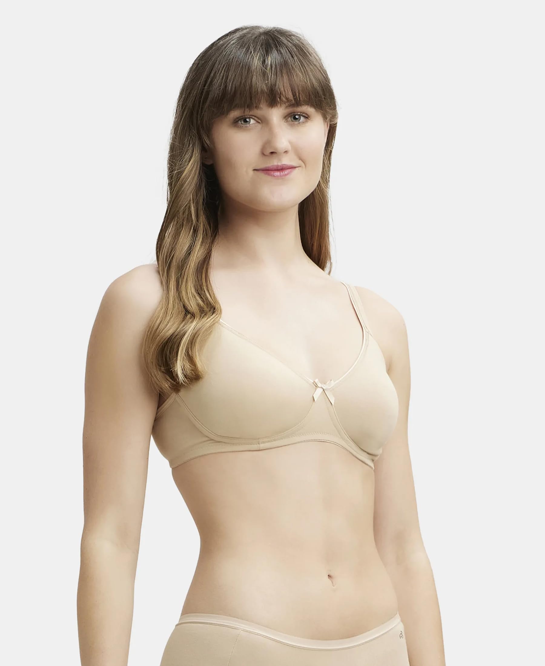 Jockey Cotton Non-Padded Wirefree Bra for Women - Dark Skin - Image 5