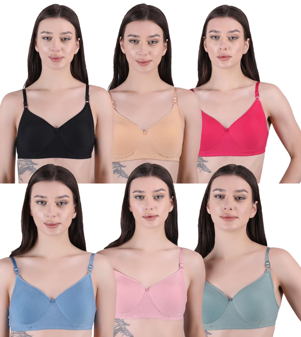 Celary Women's T-Shirt Bra - Multiple Colors