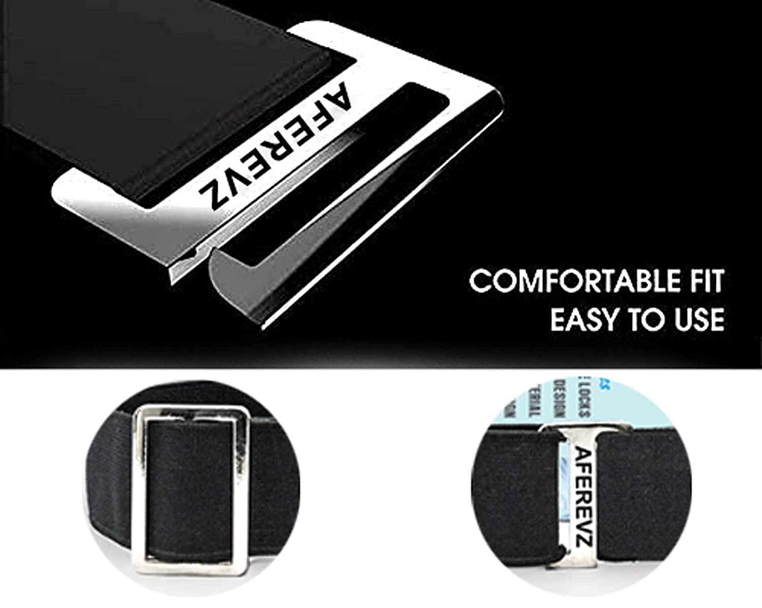 AFEREVZ Tucker Shirt Stay Belt - Leather Patch - Image 5