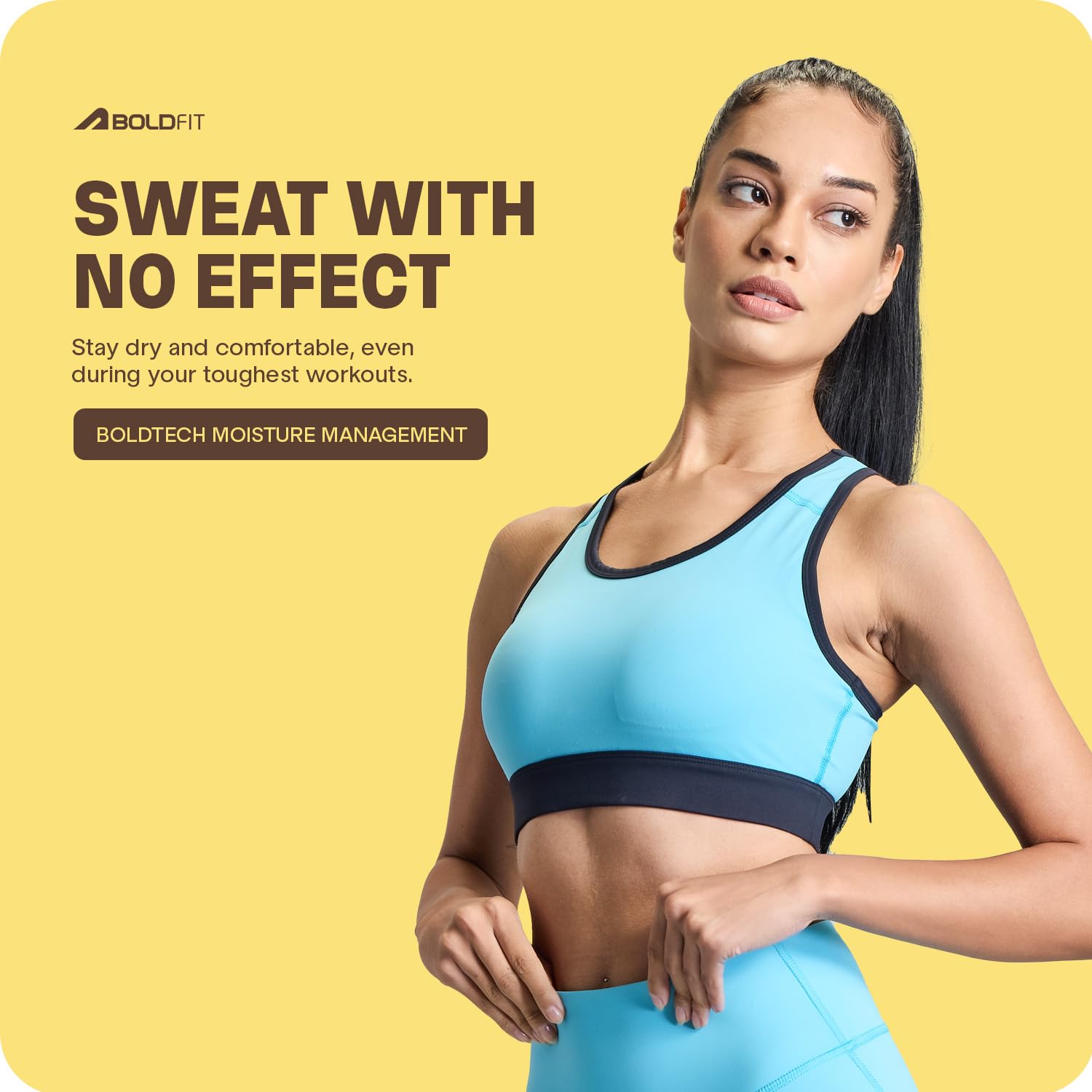 Boldfit Blue Sports Bra for Women - Image 5