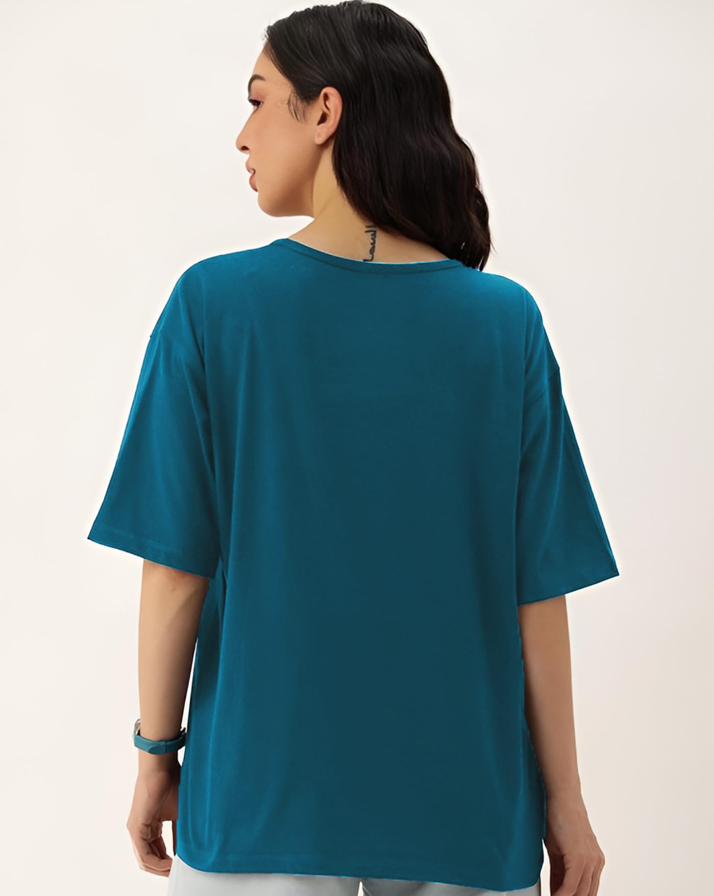 AUSK Women's Oversized Graphic Tee - Cotton - Image 3