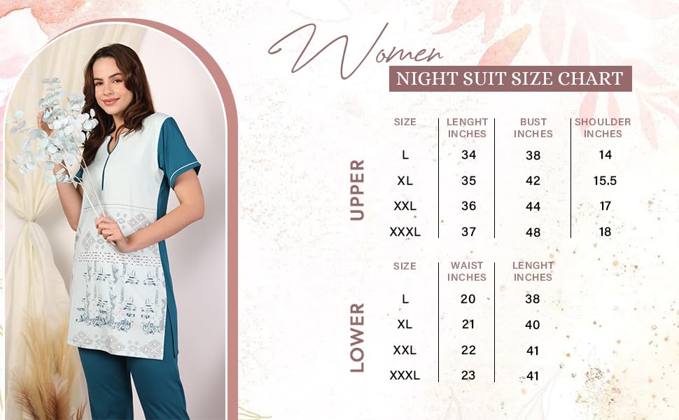 Duchess Women's Cotton Tie-Dye Night Suit - Image 2