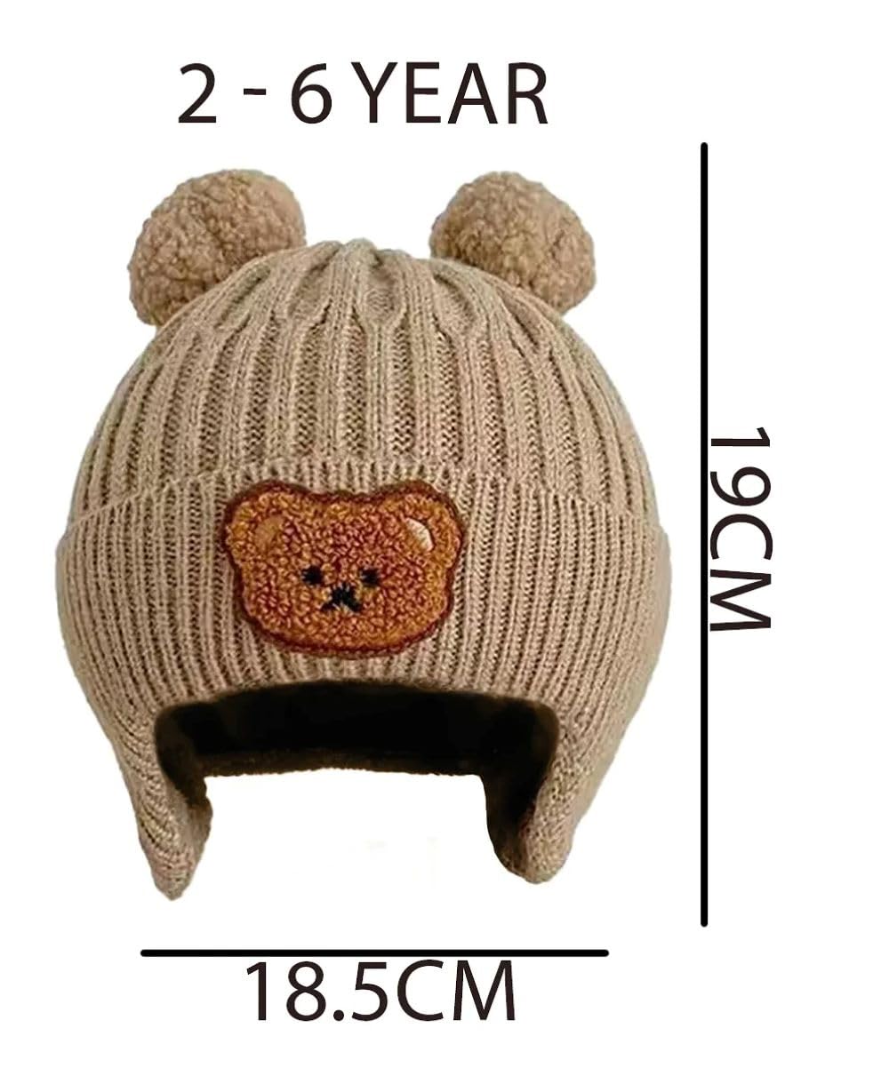 SYGA Winter Warm Baby Hat - Brown - Image 2