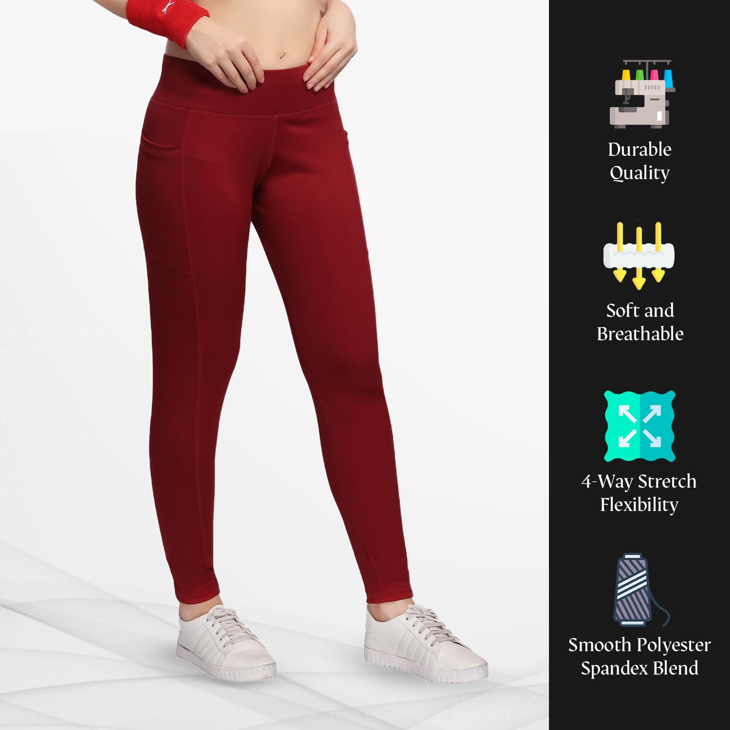 TRASA Womens Yoga Pants - High Rise - Image 4