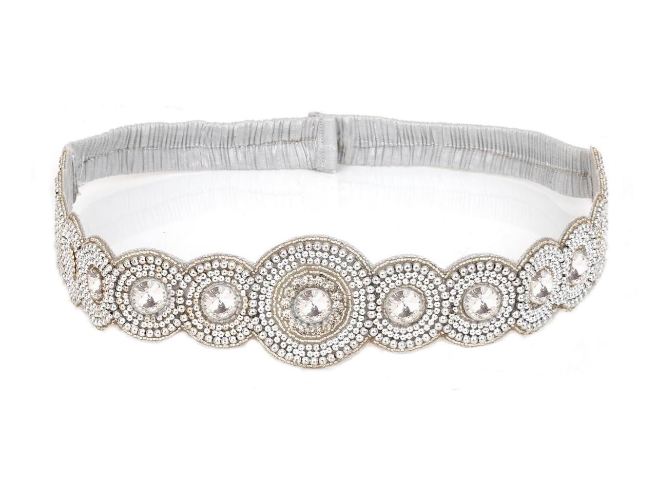 VAMA Fashions Silver Maggam Work Saree Waist Belt