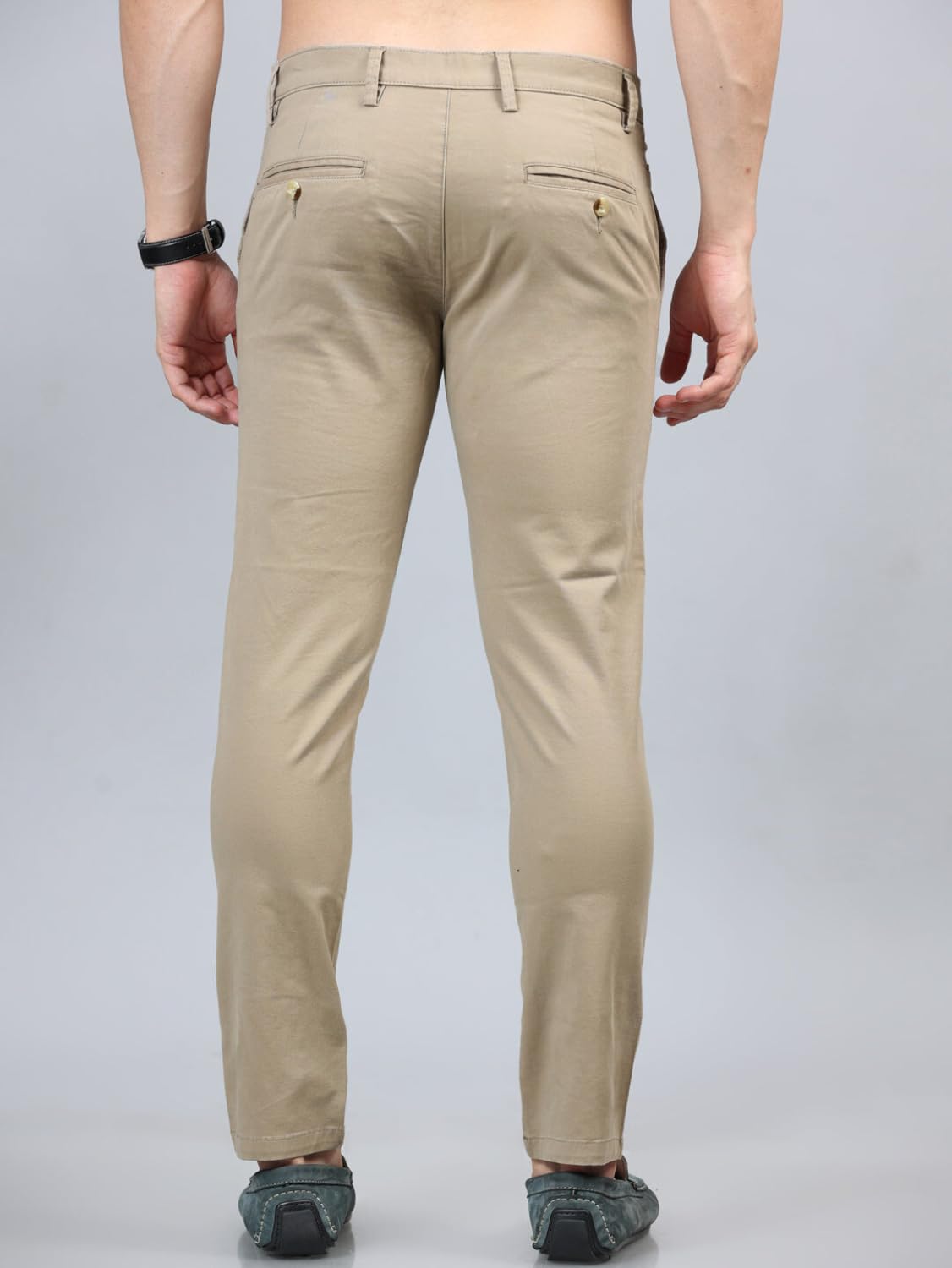 Jack and Jini Men's Casual Cotton Pants - Khakhi - Image 5