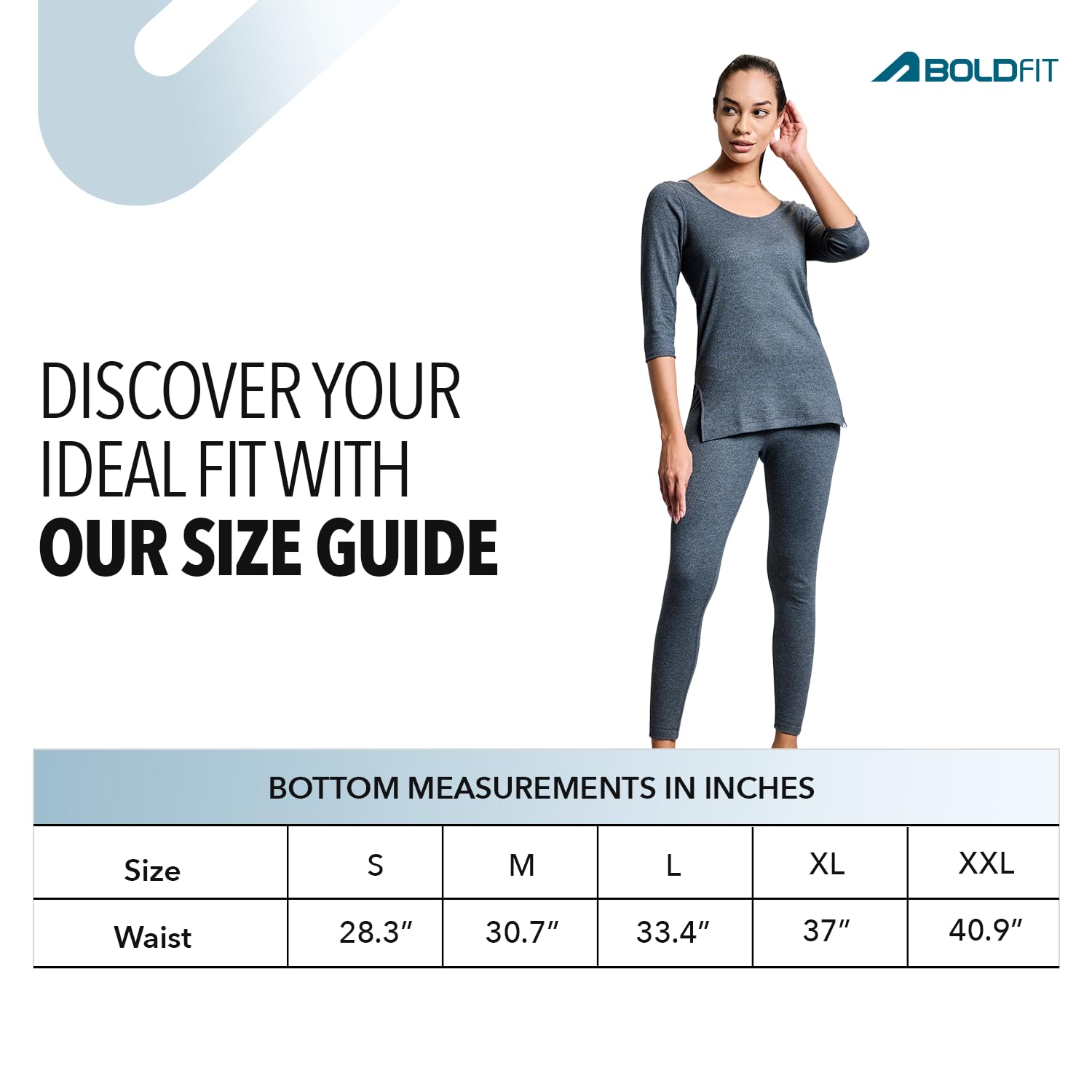 Boldfit Women Mid Rise Pants - Grey - Image 3