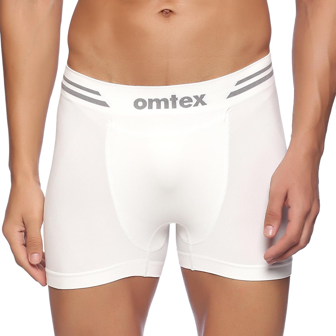 Omtex Men's Athletic Shorts - White