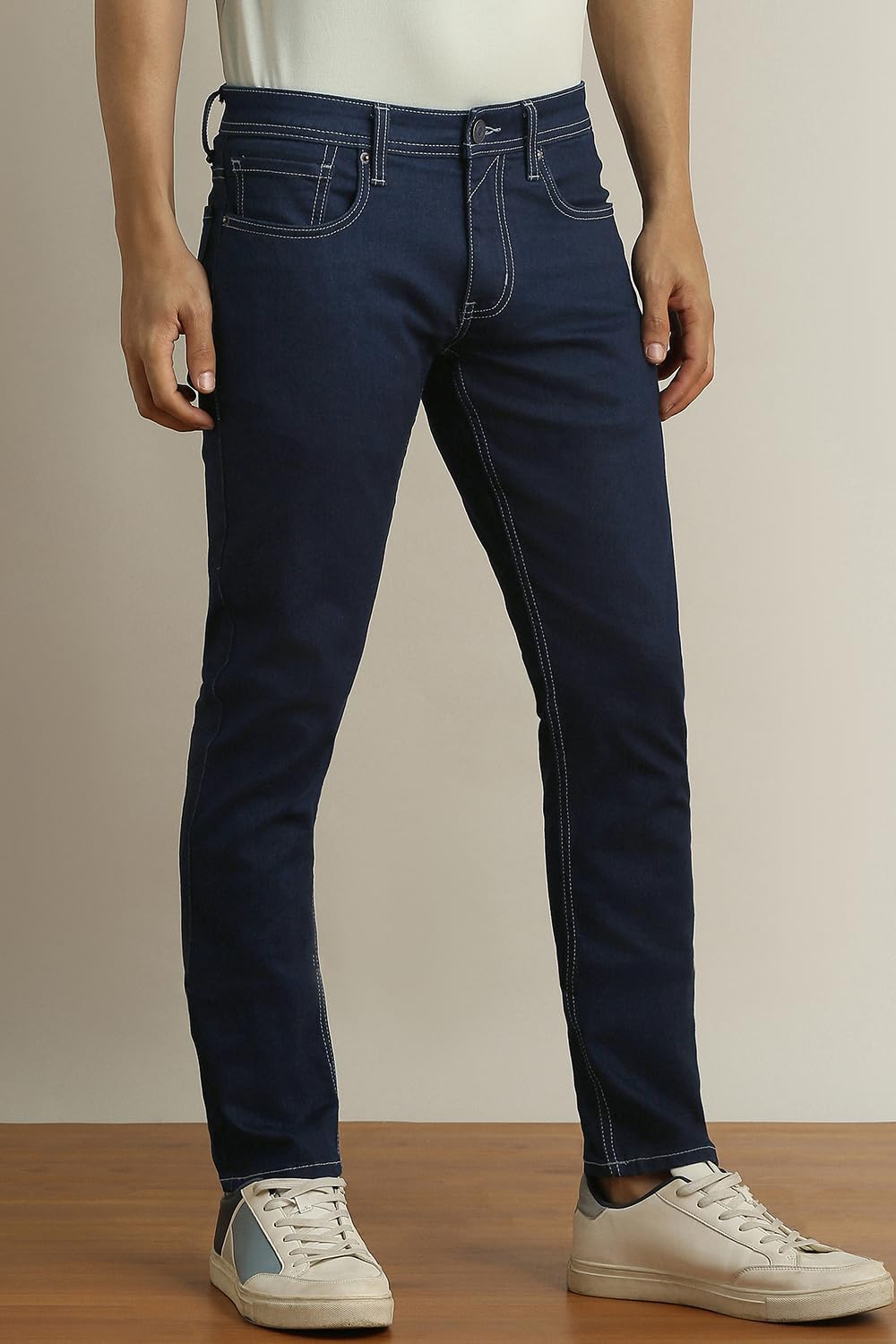 Peter England Men's Navy Skinny Jeans - Image 3