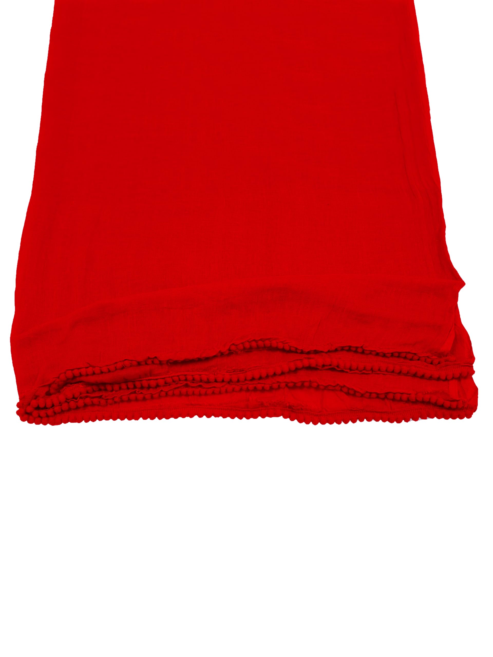 Miraan Pure Cotton Dupatta with Pom Pom Border - Image 5