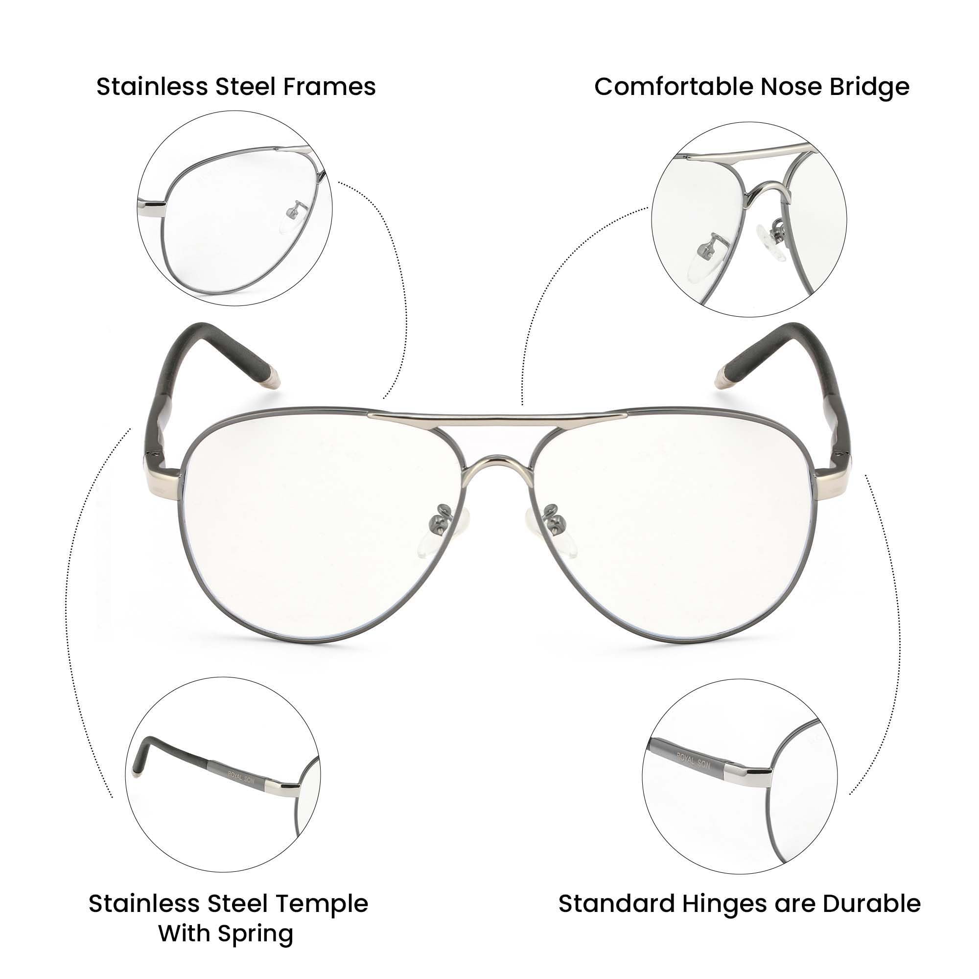 ROYAL SON Aviator Sunglasses - Blue - Image 5