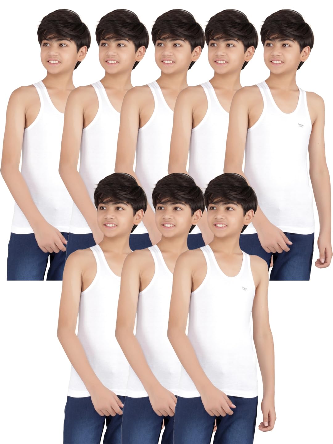 Dollar Lehar Boys White Vest