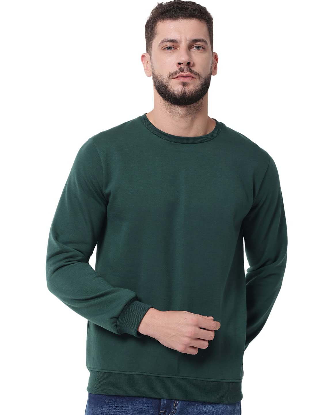 ENDEAVOUR WEAR Men's Cotton Blend Sweatshirt - Tealgreen