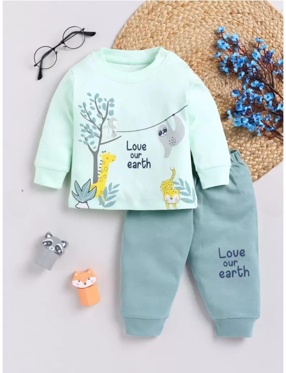 Baby Boy Sweatshirt & Pant Set - Green - Image 2