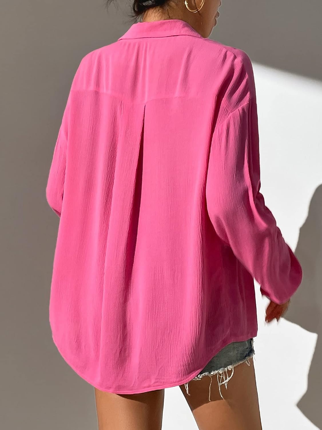ROYALICA Pink Solid Shirt for Women - Image 4