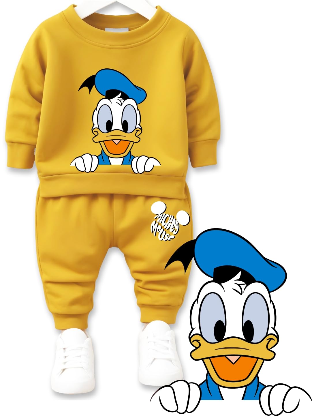 MiniCult Kids Sweatshirt Set - Mickey Donald Print - Image 2