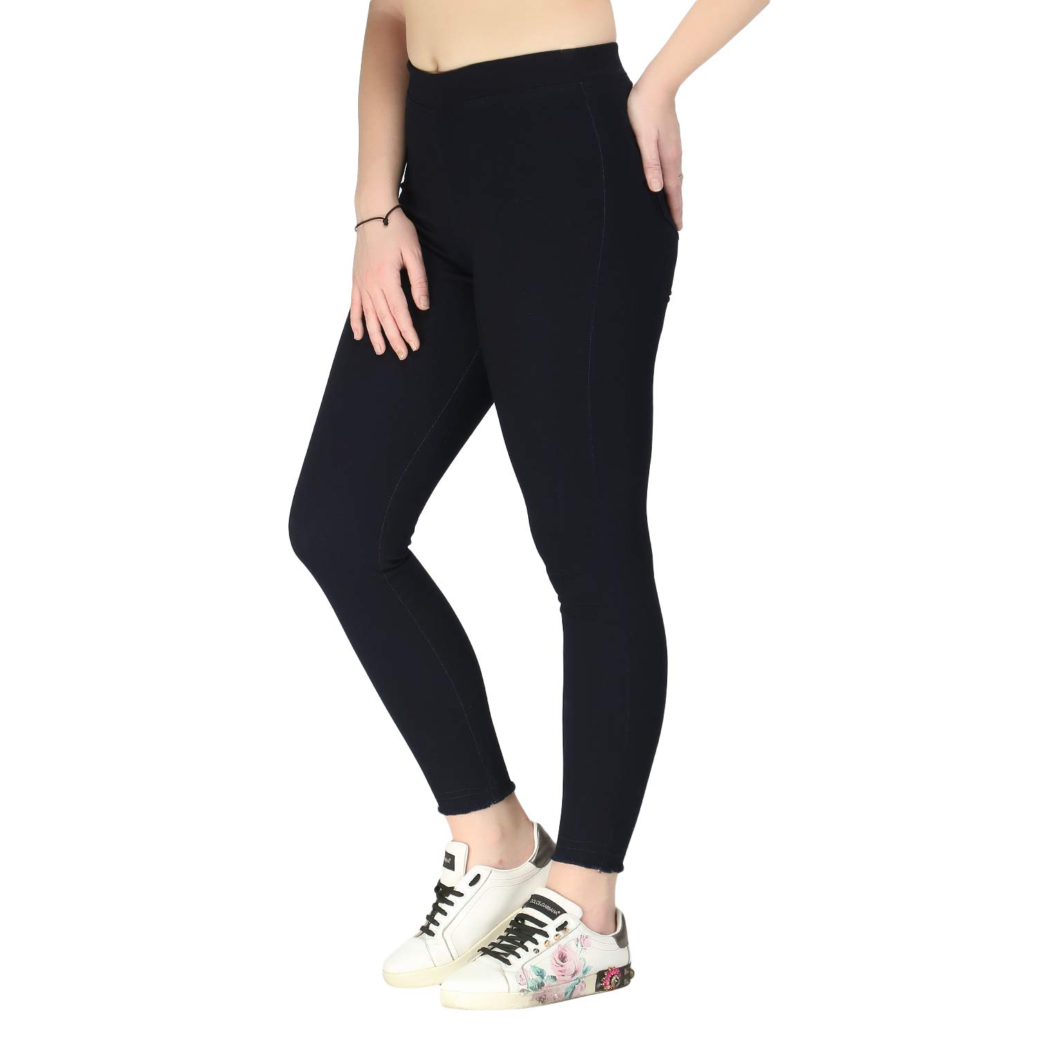 ZXN Women Cotton Jegging - Navy Blue - Image 3