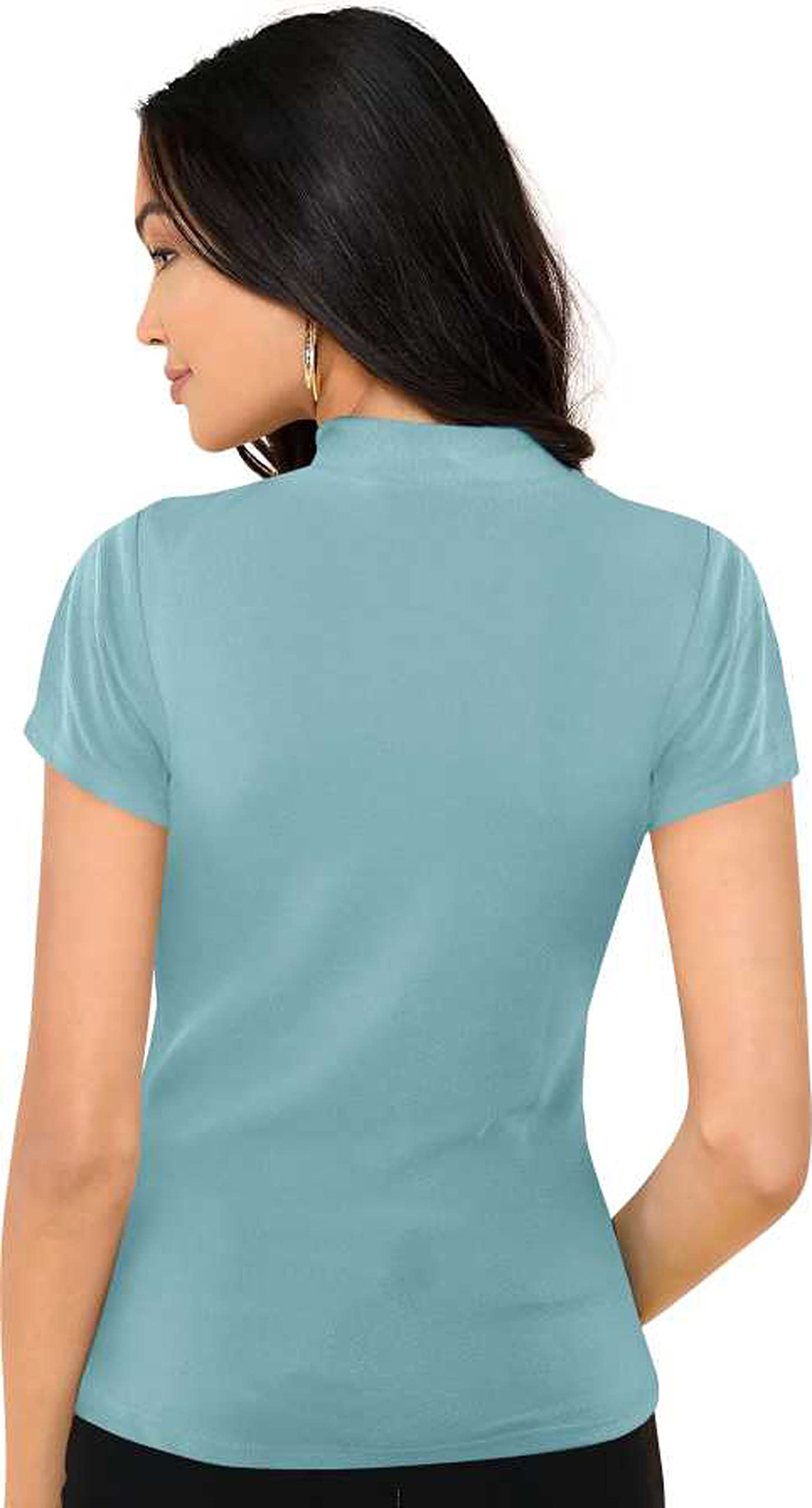 Elegant Half Sleeve High Neck Top for Women - Image 3