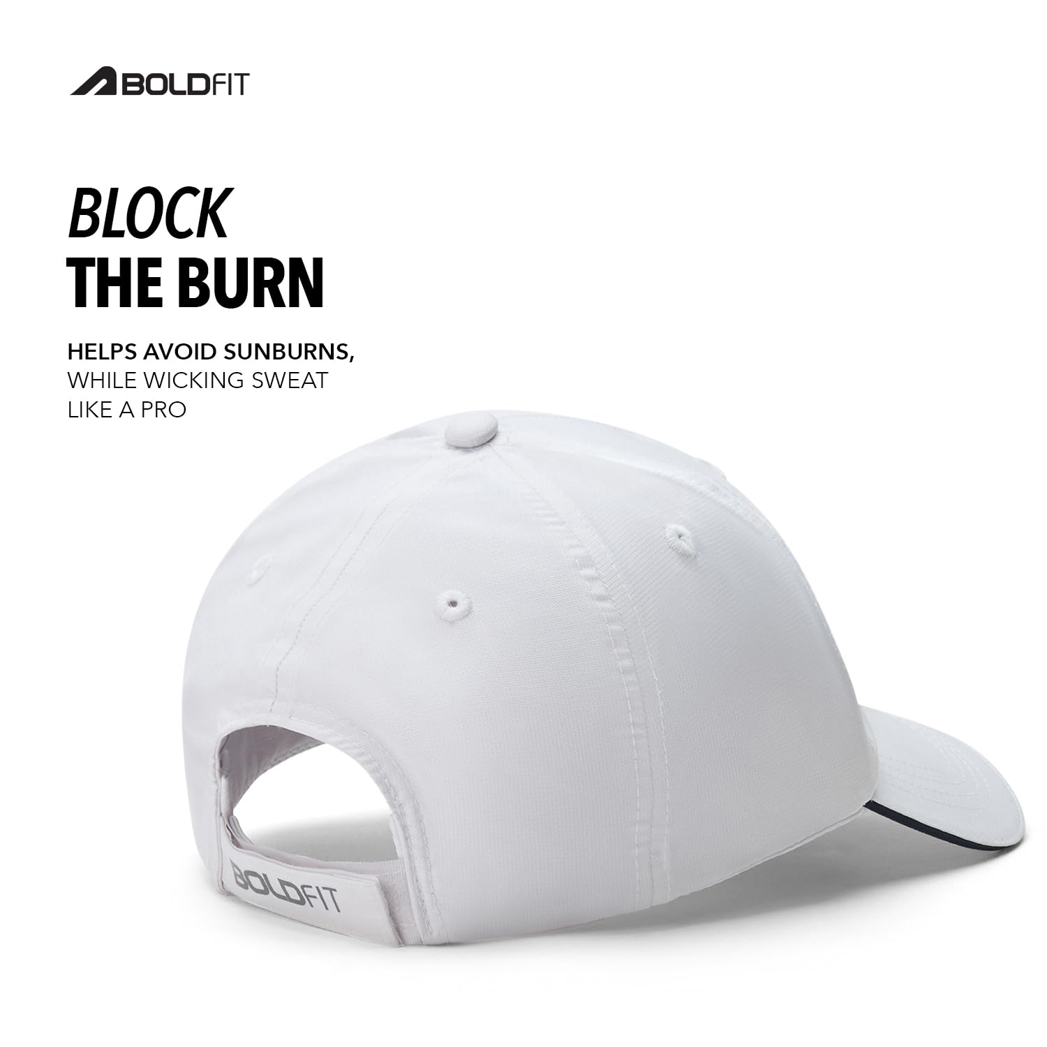 Boldfit Unisex Baseball Cap - White Blue - Image 3