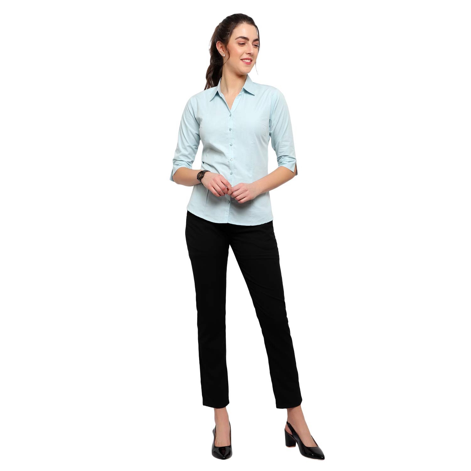 Ronin Women Western Formal Shirts - Blue - Image 5