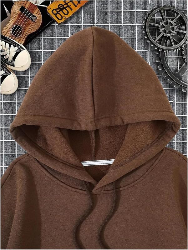 NETCLICK Coffee Brown Polycotton Hoodie for Men & Women - Image 2