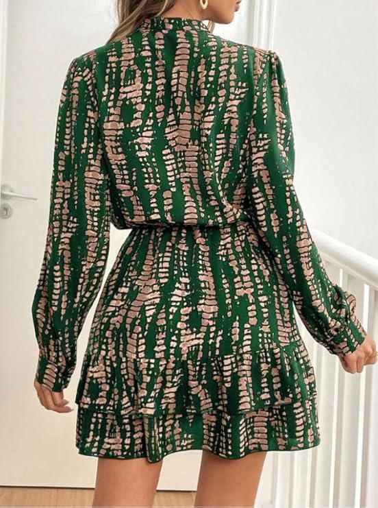 Leriya Fashion Green Viscose Rayon Dress for Women - Image 2