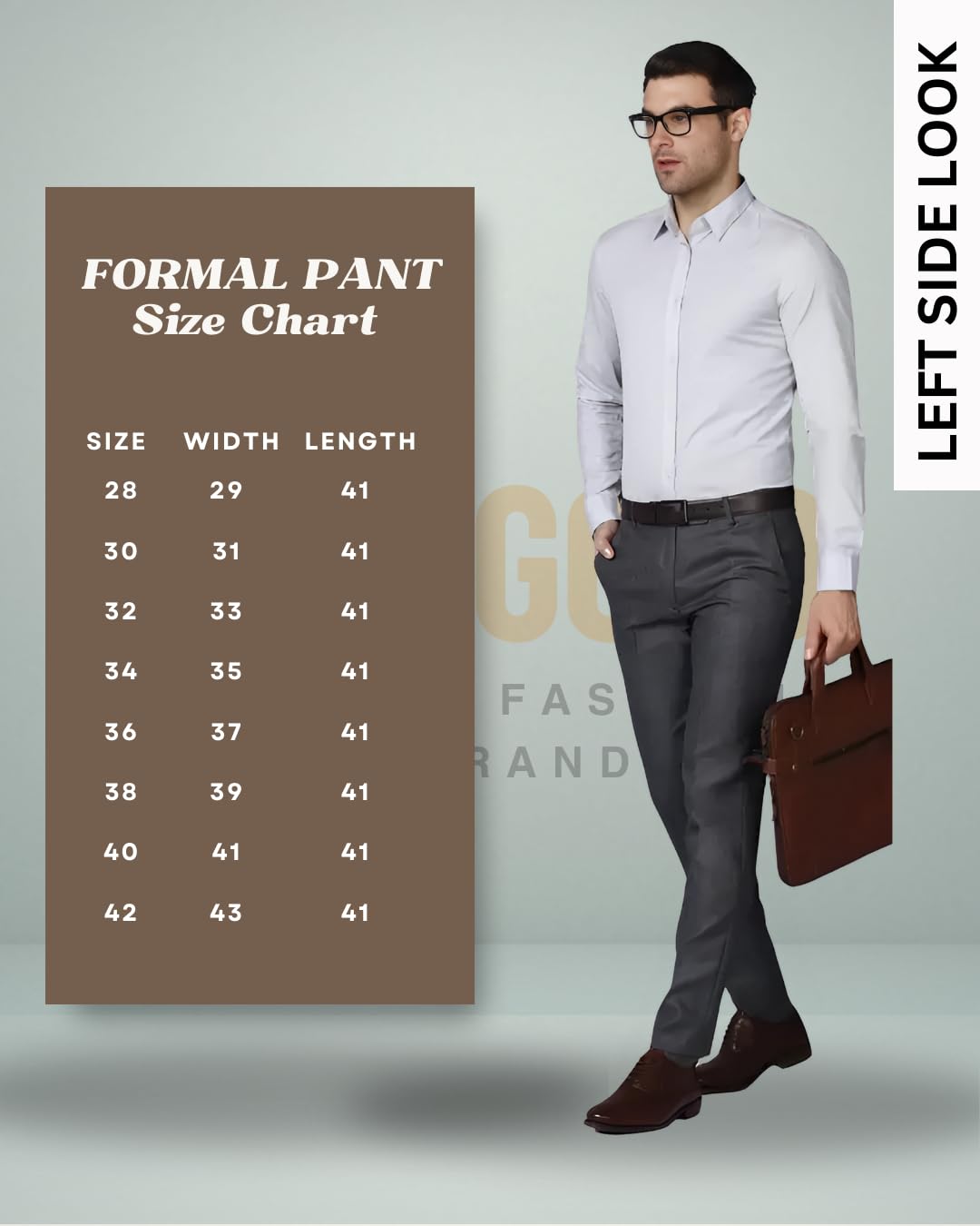 Zee Men Formal Trousers - Blackish Grey - Image 5
