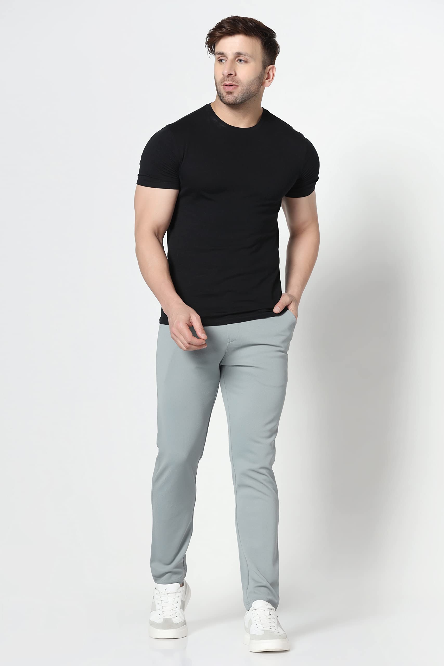 TOPLOT Grey Formal Trousers for Men - Image 5