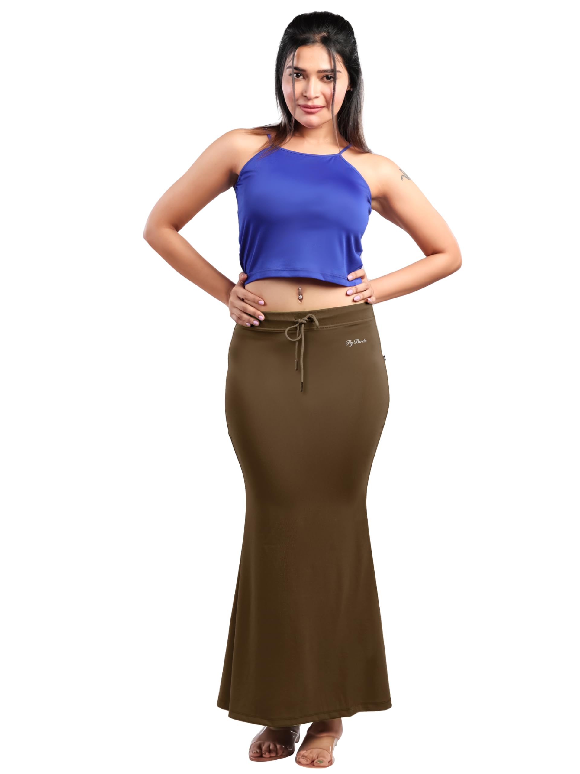 Fly Birds Saree Shapewear for Women - Coffee Brown - Image 3