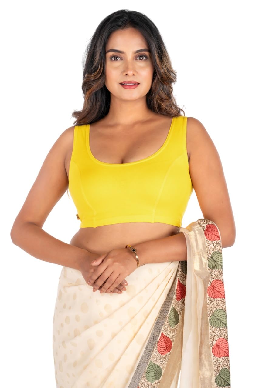 Abhi Cotton U-Neck Sleeveless Blouse for Women