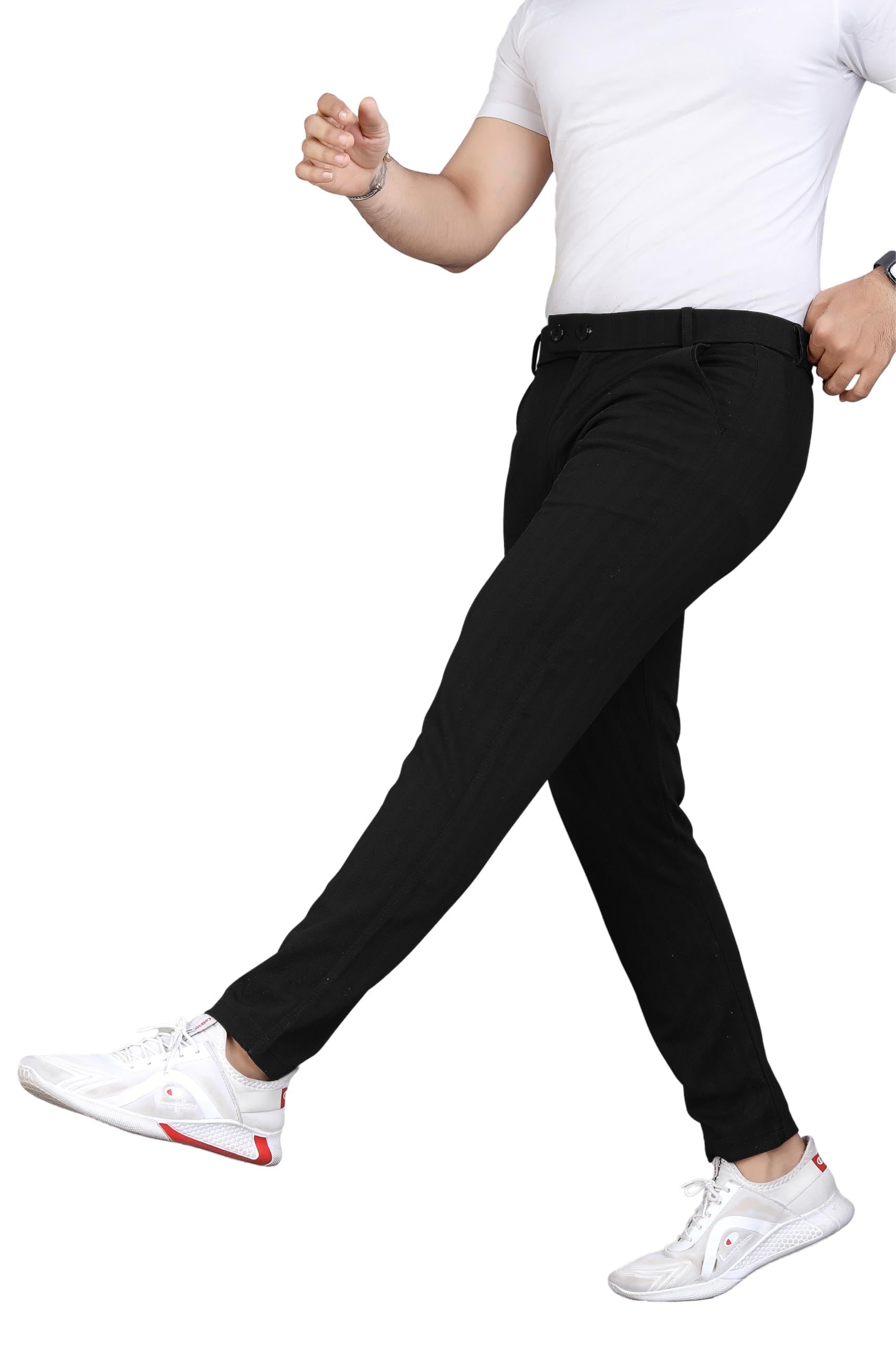 GIBBONTE Men Cotton Blend Trousers - Image 4