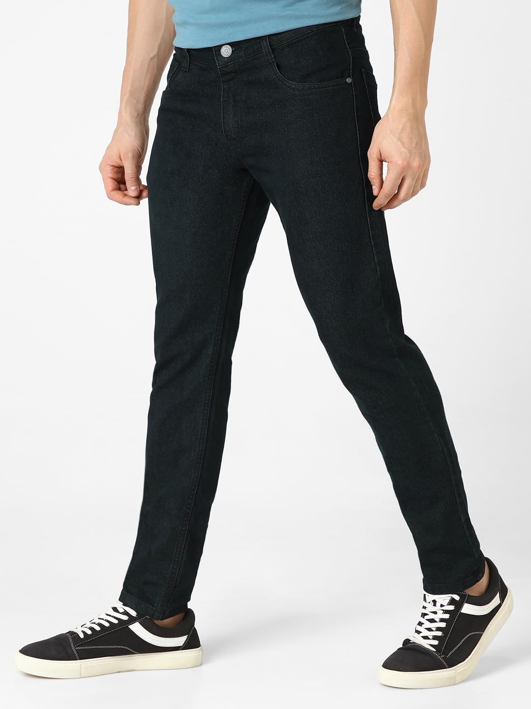 Urbano Fashion Men's Dark Green Jeans - Image 3