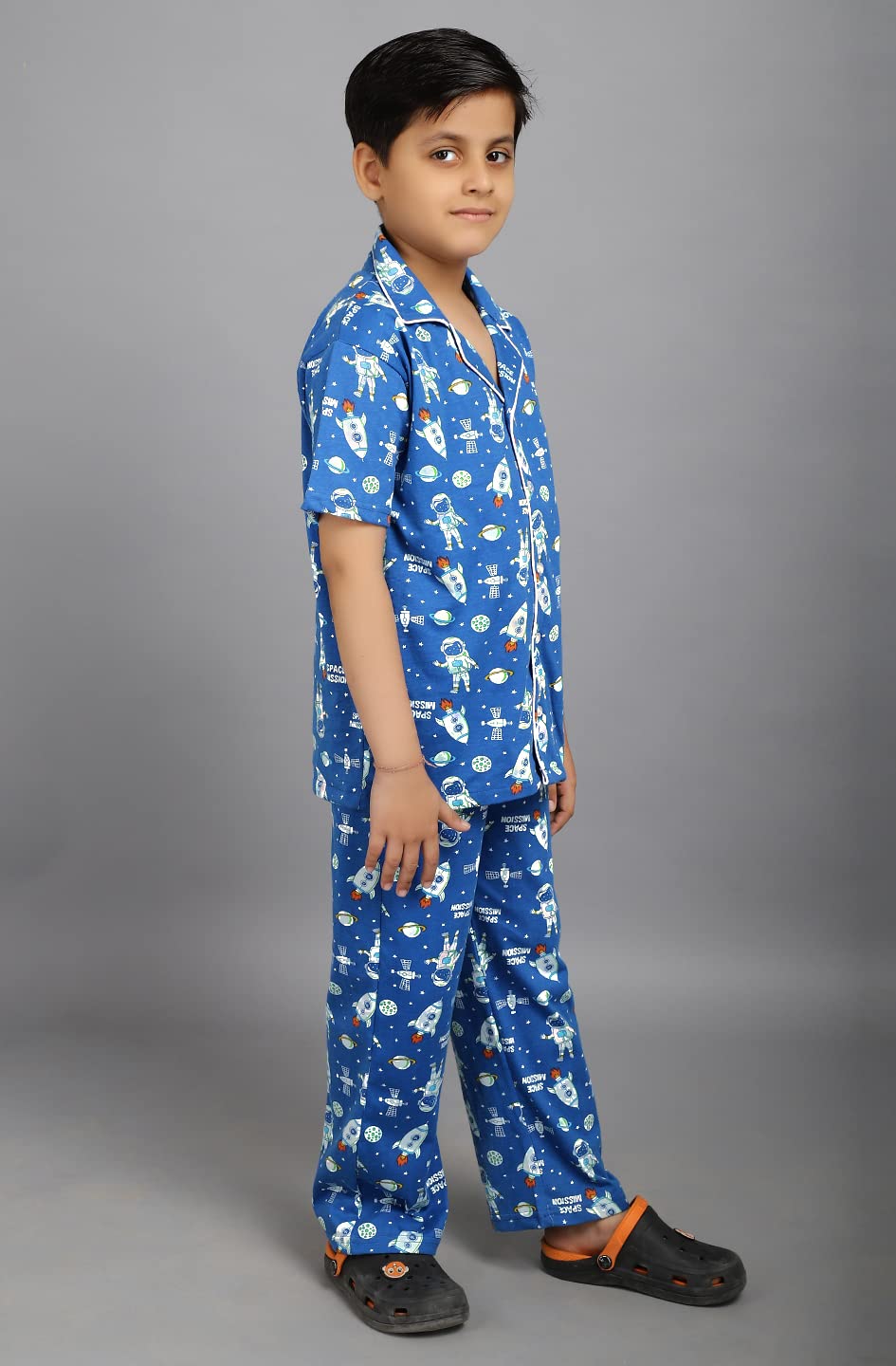 Ninos Boys Space Mission Night Suit - Blue - Image 3