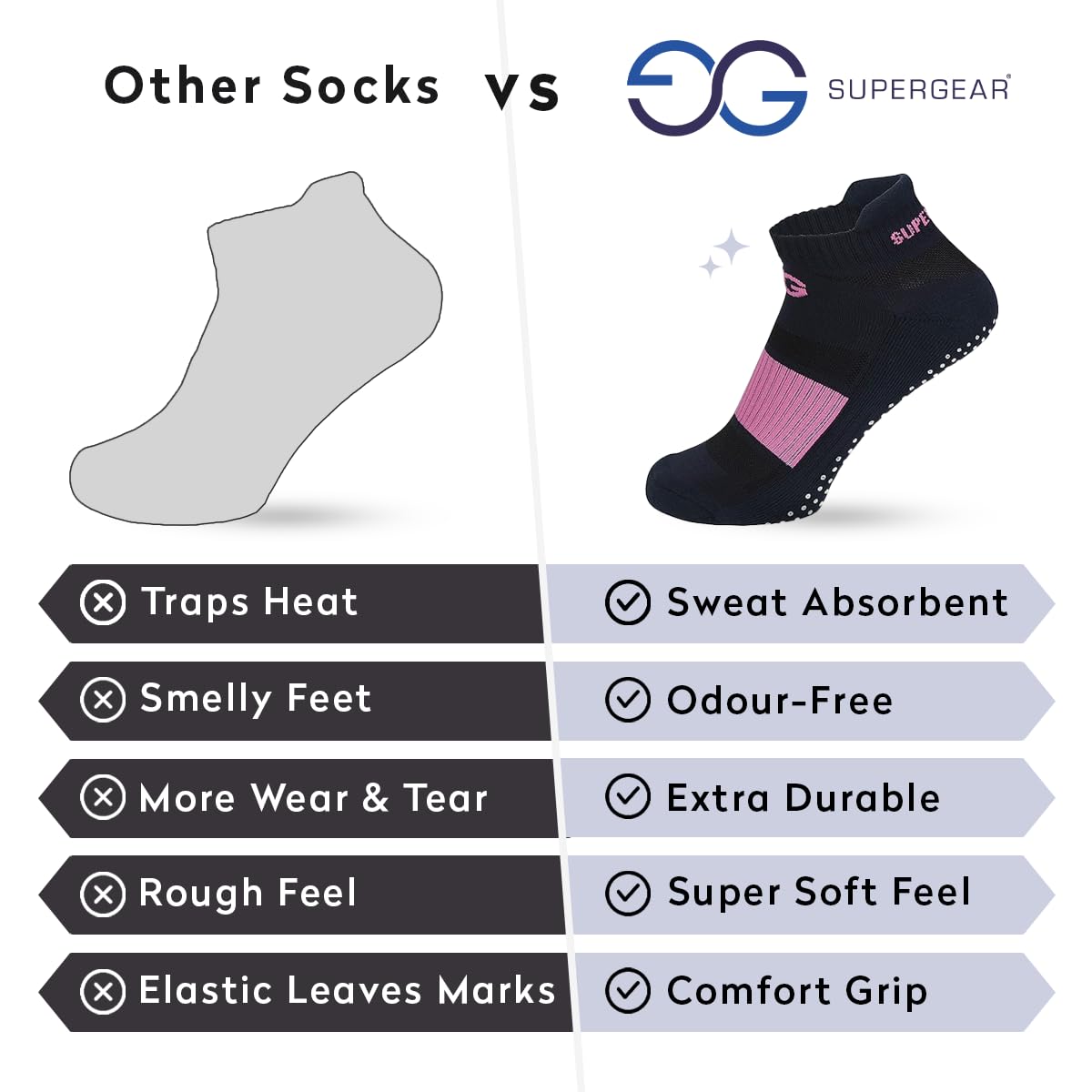 SuperGear Women's Yoga Socks - Multicolour - Image 5
