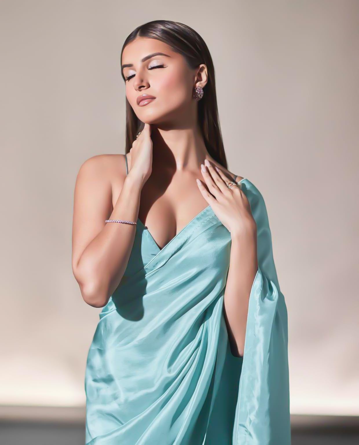 FABIAN FASHION Women Satin Silk Saree - Image 3