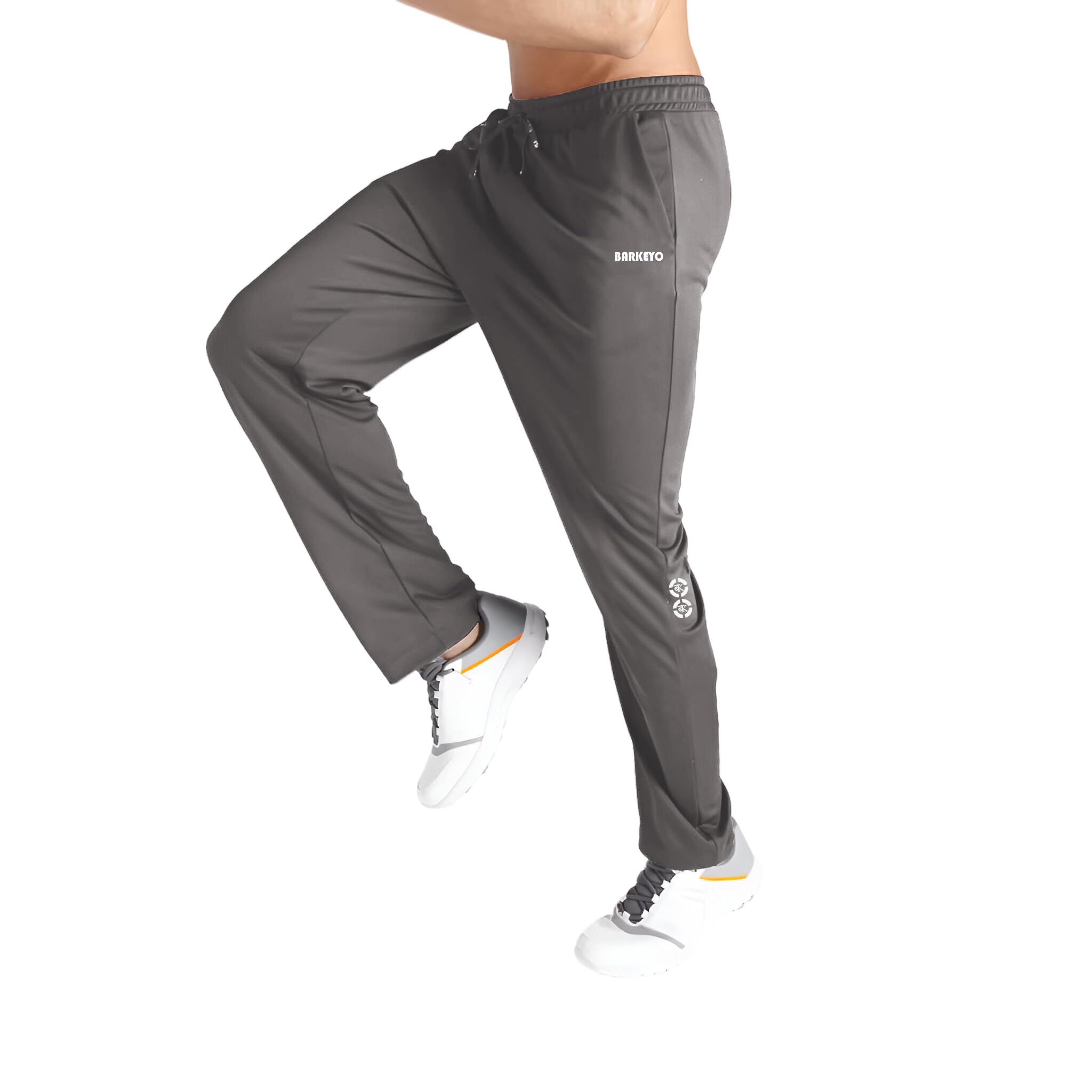 BARKEYO Grey Track Pants for Men