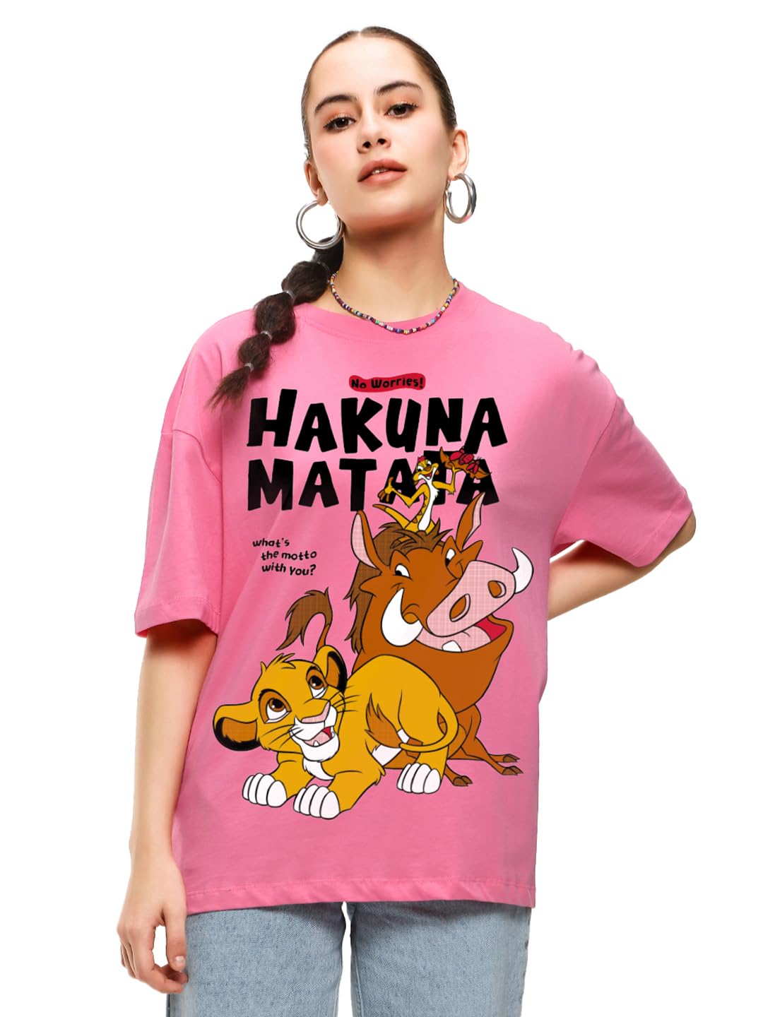 Bewakoof Disney Hakuna Matata Women's Graphic Printed T-Shirt